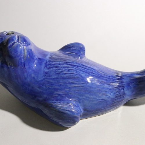 Glaserad Keramikskulptur – Säl, 40 cm