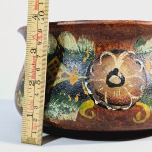 Träskål eller kruka, Allmoge träkruka ; ytterfoder; retro; vintage ; hantverk