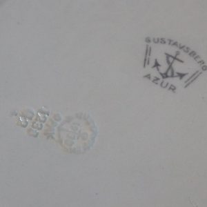4st förrättstallrikar, Gustavsberg Azur Willhelm Kåge, 21,5cm