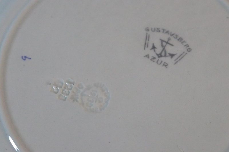 4st förrättstallrikar, Gustavsberg Azur Willhelm Kåge, 21,5cm