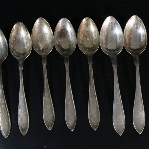 Antikt Set med Nysilverskedar – Gense Alp, Design H. Carlsson