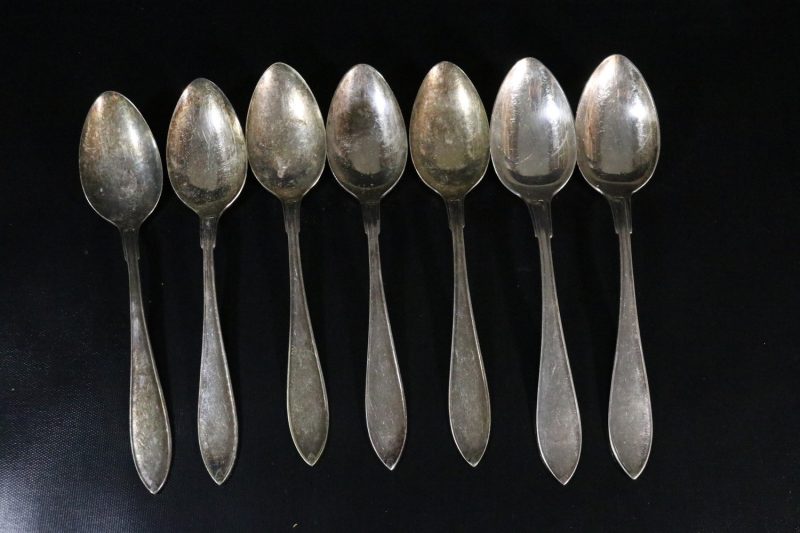 Antikt Set med Nysilverskedar – Gense Alp, Design H. Carlsson