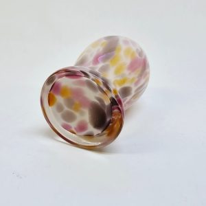 Unik Handblåst Glasvas – Färgsprakande Pjäs för Hemmet!