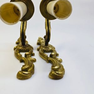 Antika Ljushållare i Mässing – Elegant Rococostil