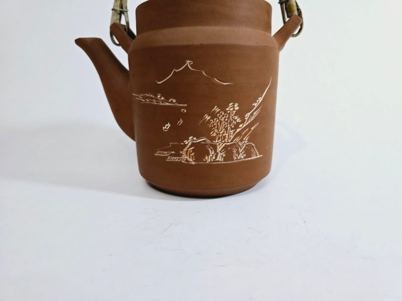 TEKANNA, lergods, terrakotta, orientalisk