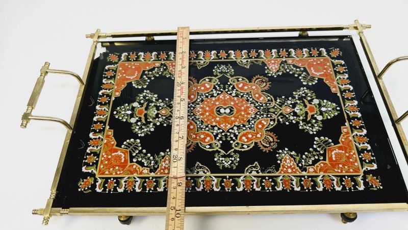Elegant Vintage Serveringsbricka med Orientaliskt Motiv