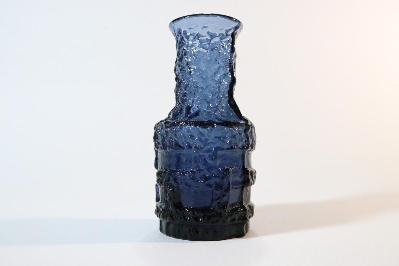 Mindre blå glasvas - kobolt, Göte Augustsson, Ruda glasbruk