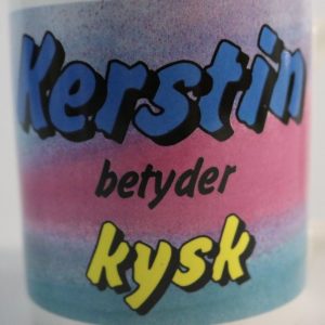 Charmig kaffemugg med humoristisk illustration – "Kerstin"