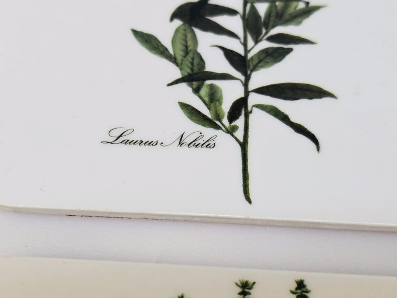 Eleganta underlägg med botaniska illustrationer – set om 6 st.