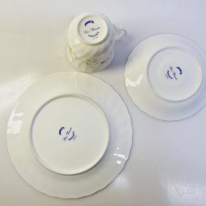 Rosa Florantes tekopp med fat från Yamaka Japan