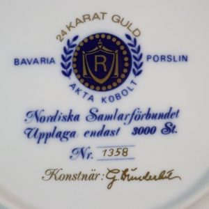 Bavaria mors dag tallrik - 24K Guld