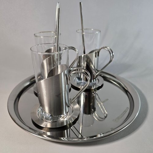 Elegant Te- och Kaffeservis i Rostfritt Stål
