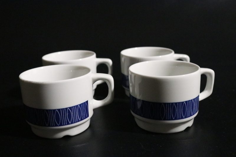 Set med 4 Kaffekoppar – Figgjo Norway, Tidlös Skandinavisk Design