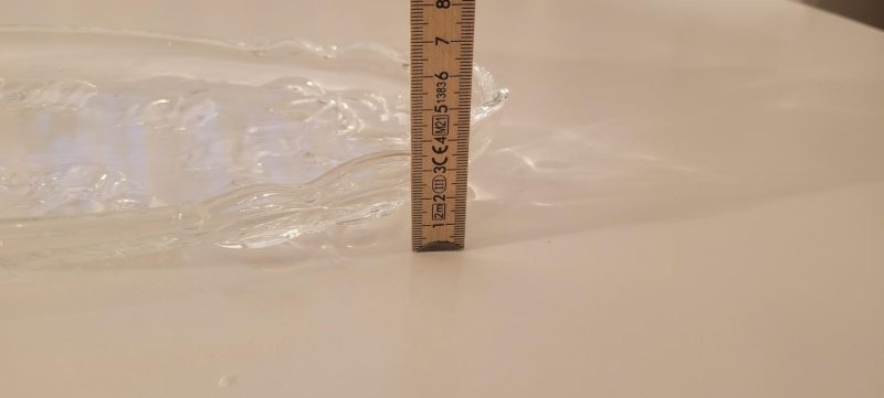 Avlångt glasfat, uppläggningsfat, 39cm