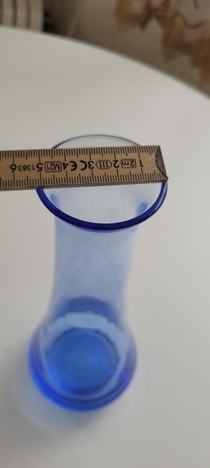 VAS, blå glas 23cm