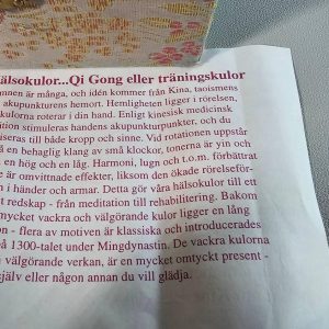 Hälsokulor... Qi Gong eller träningskulor