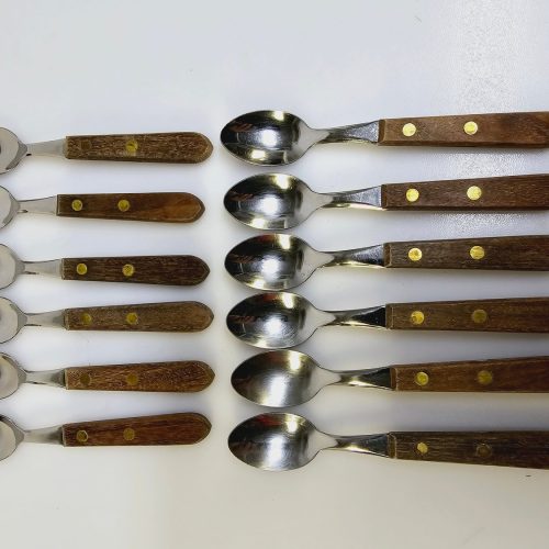 Set med 12 teskedar – Tramontina Brasil, 15 cm, teakhandtag