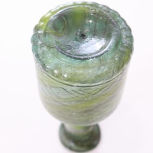 Grön glasvas ålder okänt - 13,5cm