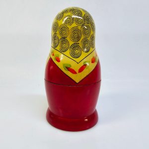 Charmig Matryoshka-docka – Handmålat Set med 6 Dockor