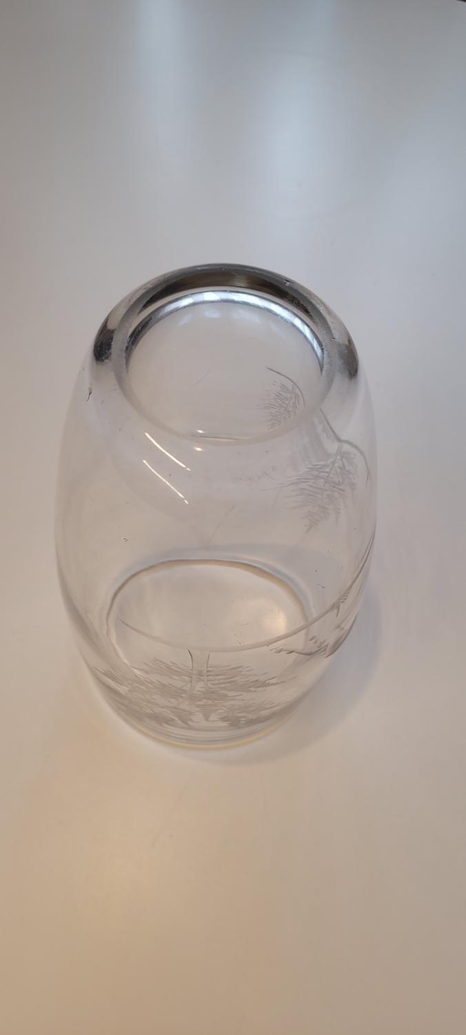 Vas med etsning, 26cm