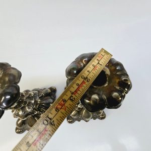 Antika ljusstakar i klassisk barockstil – 17 cm höga