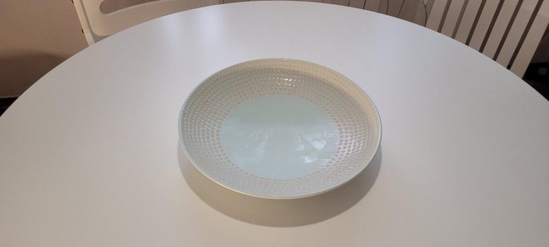 Jättestor skål / fruktskål design Twinshome 37cm blågrön turkos