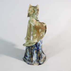 Figurin, kvinna, glaserat stengods