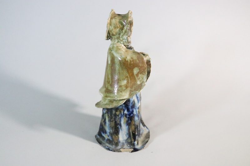 Figurin, kvinna, glaserat stengods