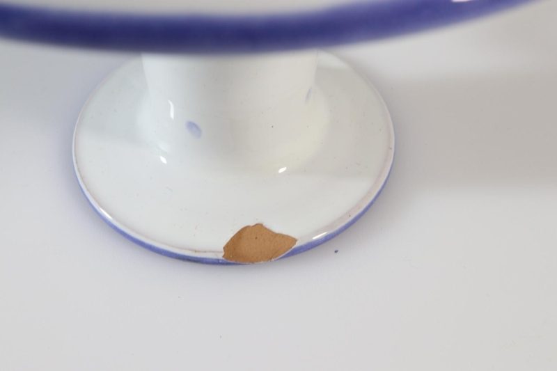 Nattljusstake, blå och vit, keramik