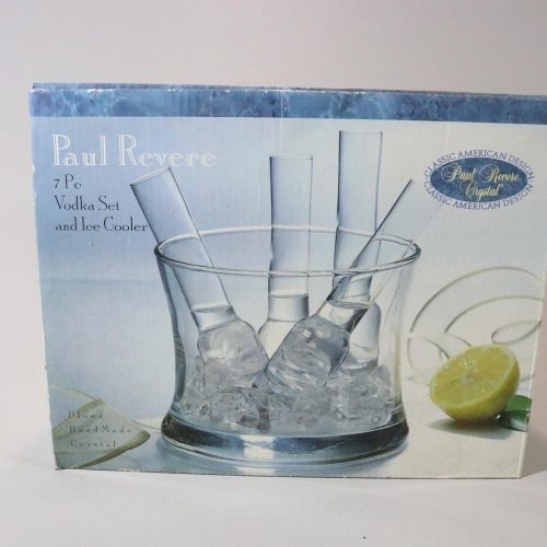 Isskål med 6 glas, Paul Revere Crystal,  Amerika