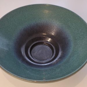 Skål i glaserad lergods, osignerad, 25cm