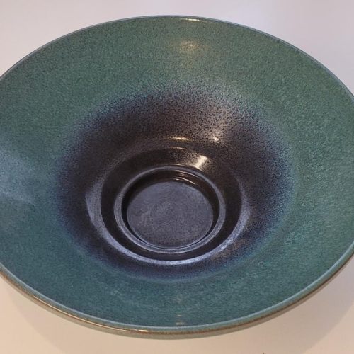 Skål i glaserad lergods, osignerad, 25cm