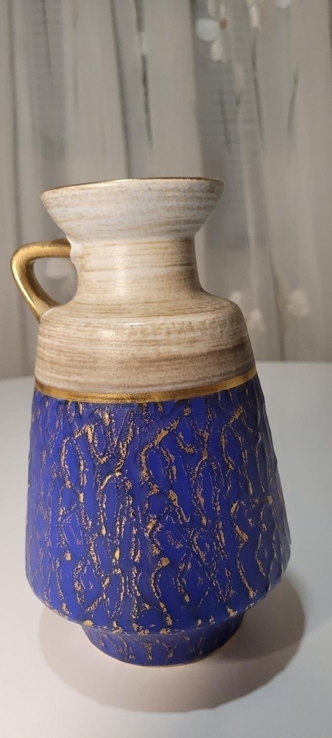 Vas med hankel - Germany 399/20 Blå Beige Guld 20cm