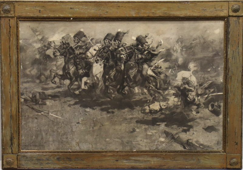 Hugo Ungewitter (1869-1944) litografiskt tryck, 91 X 58 cm