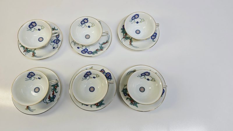Elegant Kaffeservis från Bavaria – Set med 6 Koppar och Fat