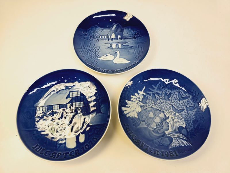 Set med 3 julassietter från B&G Copenhagen Porcelain – Limited Edition