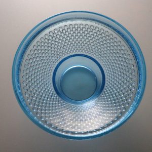 Vacker Blå Glasskål med Struktur – 15 cm i Diameter