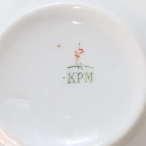 Kopp med fat KPM, Königliche Porzellan-Manufaktur Berlin