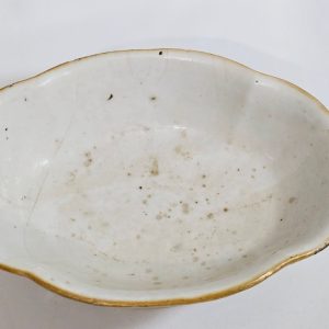 SKÅLFAT, Kina, porslin, 1800-tal, Tung Chih, höjd 7 cm, längd 20 cm