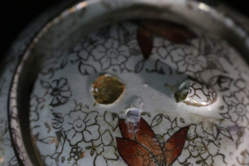 Art Nouveau Phoenix keramikkanna gjord i England med färgglad dekor