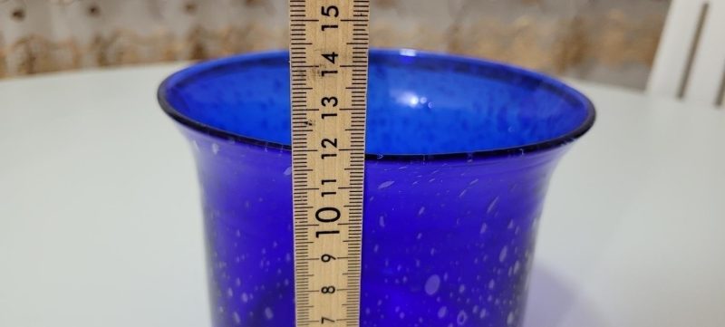 Blå ytterfoder i glas, TROLIGEN SEA GLASBRUK