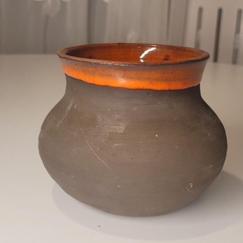 Brun keramikskål J.J