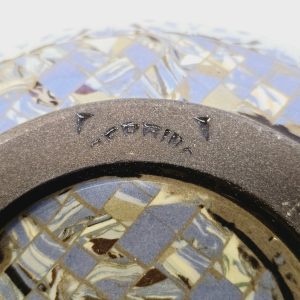 Elegant keramikskål med unik mosaikdesign, 17 cm
