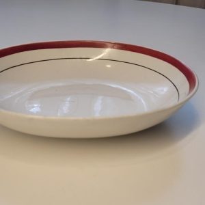 Gustavsberg "Cittra Röd" Stig Lindberg, djup uppläggningsfat