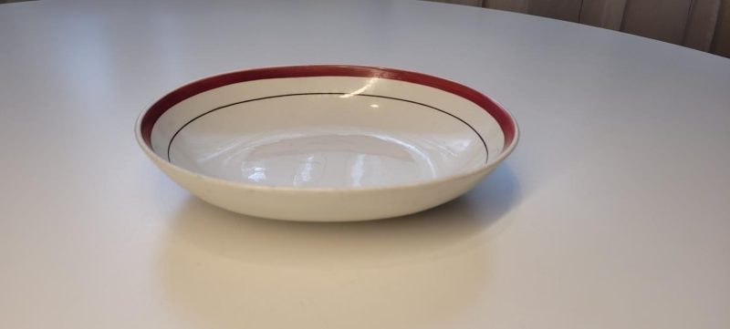 Gustavsberg "Cittra Röd" Stig Lindberg, djup uppläggningsfat