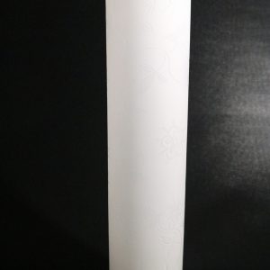 Lång vas i vitt frostat glas, SEA glasbruk, 41cm