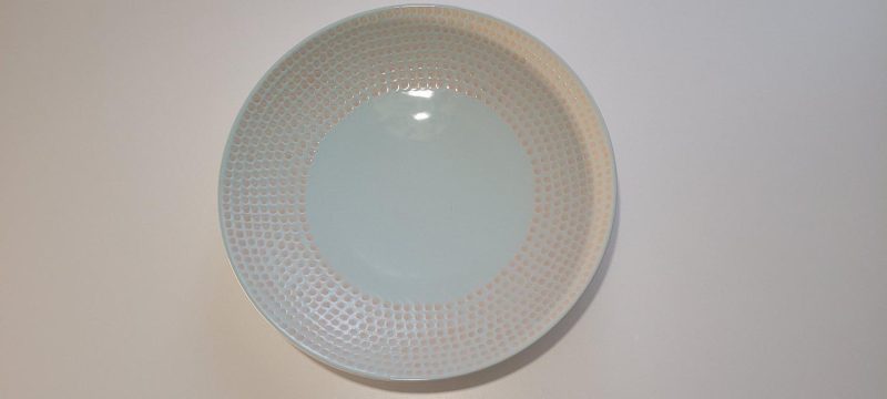 Jättestor skål / fruktskål design Twinshome 37cm blågrön turkos