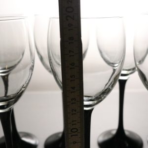 7st vinglas, Domino Signature Black från CRISTAL D'ARQUES-DURAND