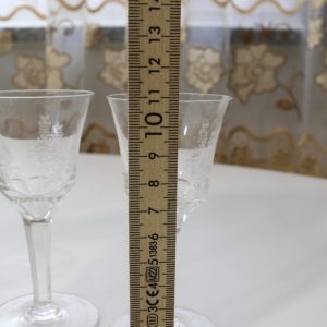 Glasservis med graverad dekor - 6st