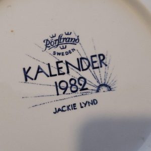 Blandade samlartallrikar bl.a Jackie Lynd, Otto Hedström, UE, Rörstrand, B&G mm